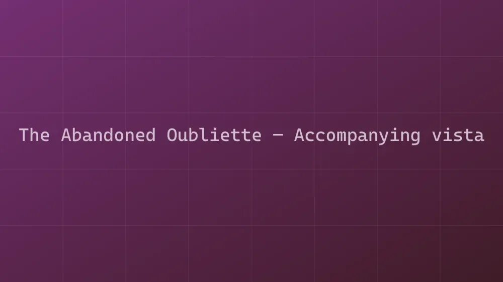 The Abandoned Oubliette — Image 2