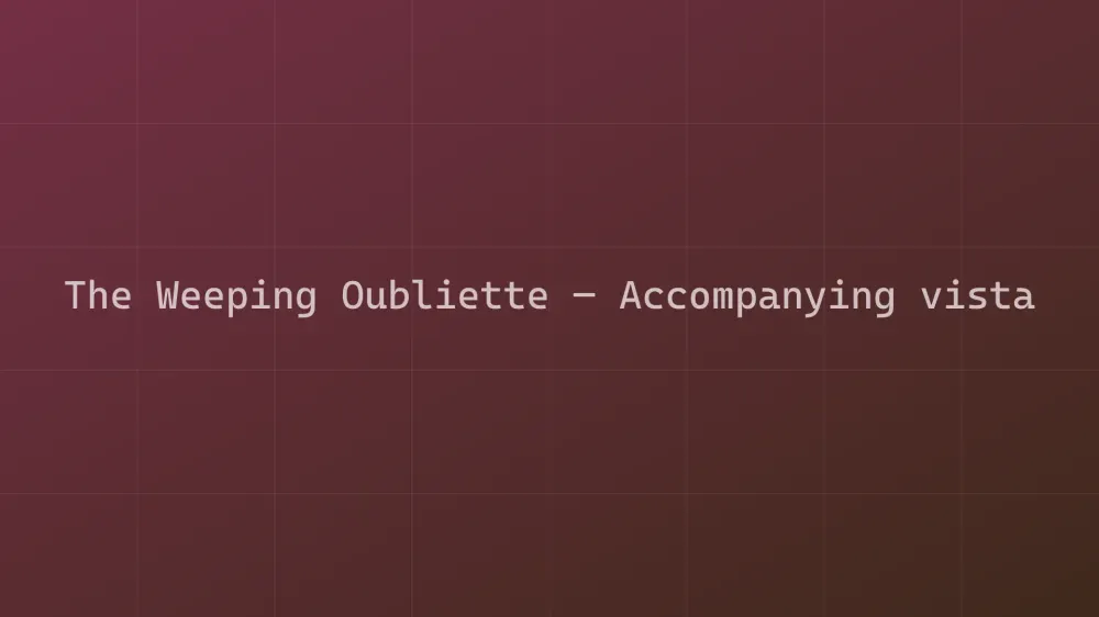 The Weeping Oubliette — Image 2