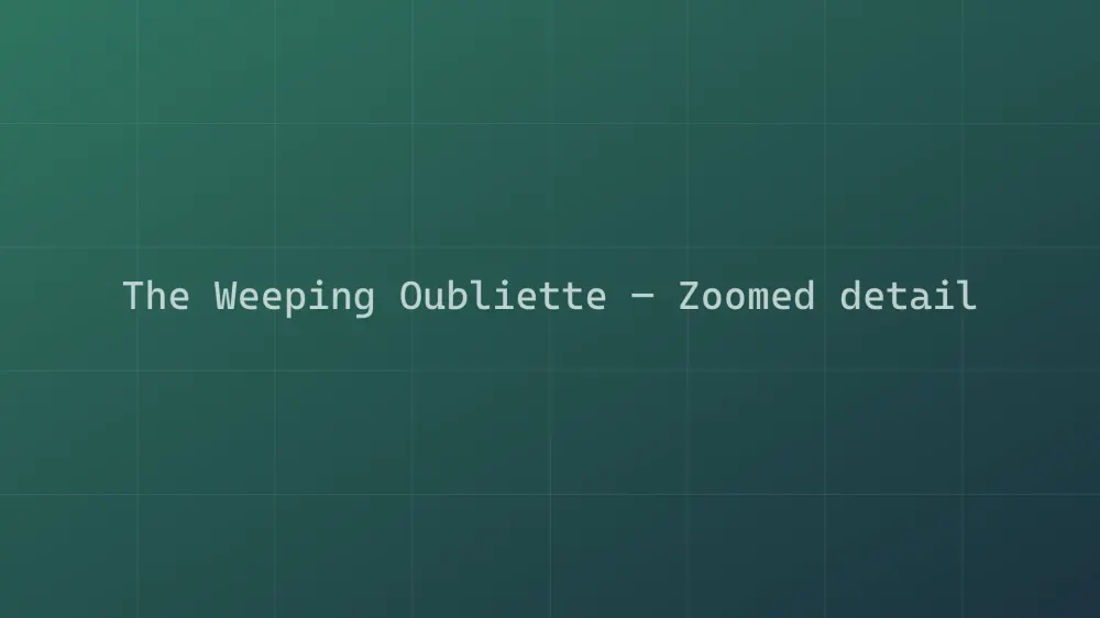 The Weeping Oubliette — Image 1