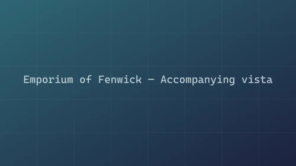 Emporium of Fenwick — Image 2