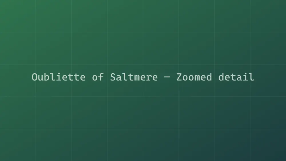 Oubliette of Saltmere — Image 1
