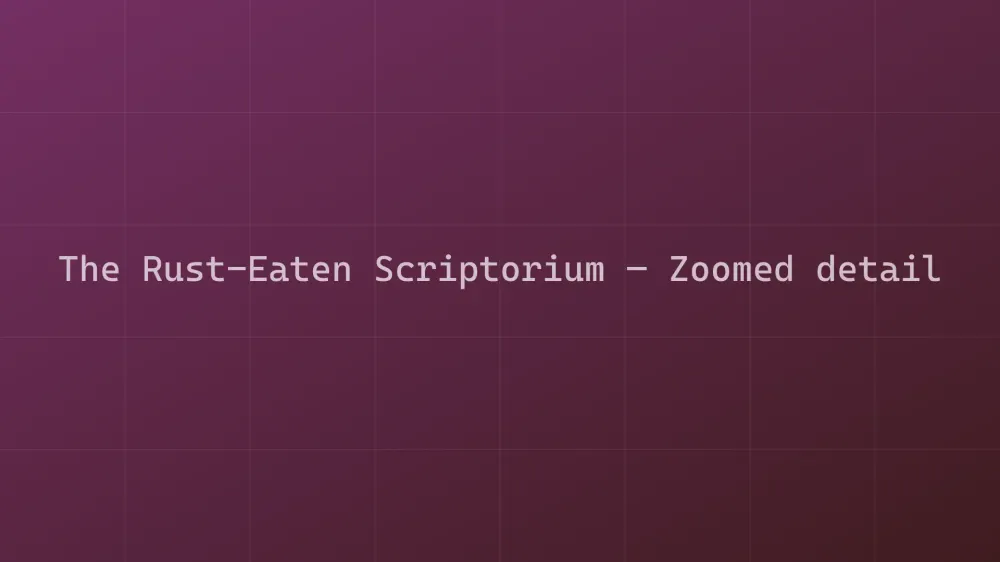 The Rust-Eaten Scriptorium — Image 1